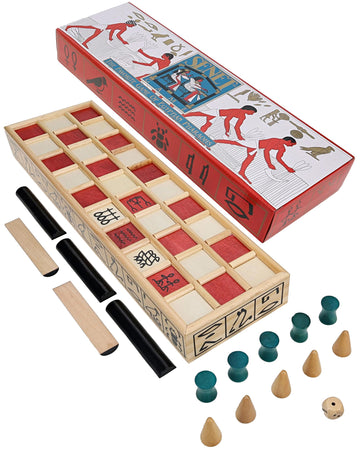 WE Games Senet Egyptian Board Game - Handcrafted Solid Wood Senet Set for Historical Education, Cultural Appreciation & Strategy - Ancient Game