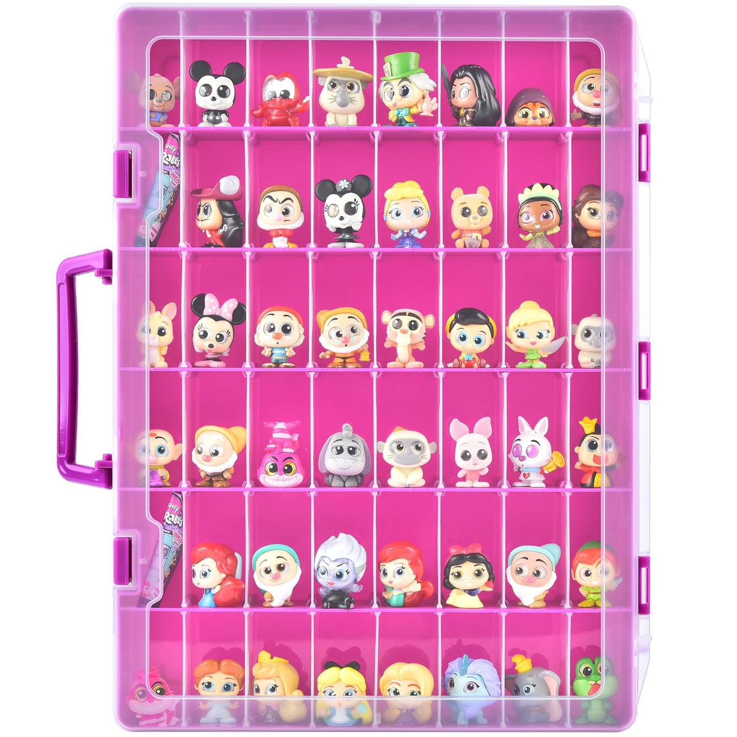 Display Case Compatible with Disney Doorables Collectible Mini Figures/ for MGA Entertainment Miniverse. Toys Storage Organizer Container for Multi