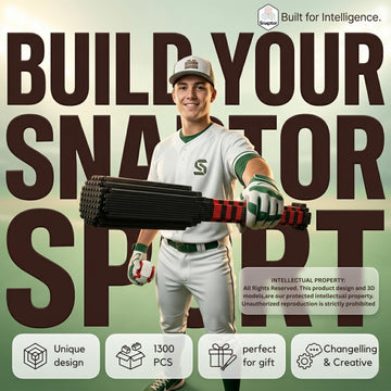 Baseball 3D Building Block Set - Ball and bat- Educational Toy - Perfect for Ages 14 15 16 Years and Above - Challenging, Creative Fun