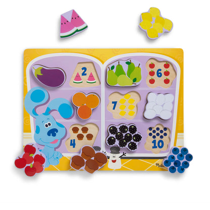 Melissa & Doug Blue's Clues & You! Wooden Chunky Puzzle - Fridge Food (10 Pieces)
