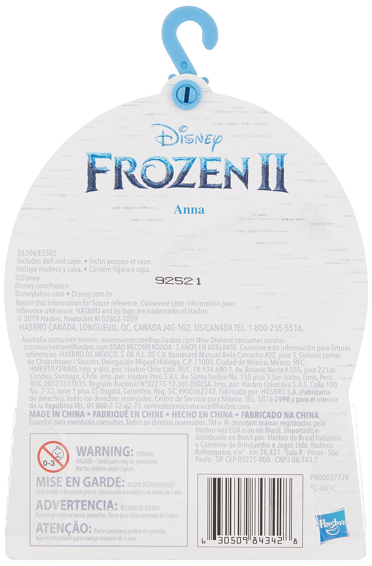 Disney Frozen Anna Small Doll with Removable Cape Inspired by Frozen 2