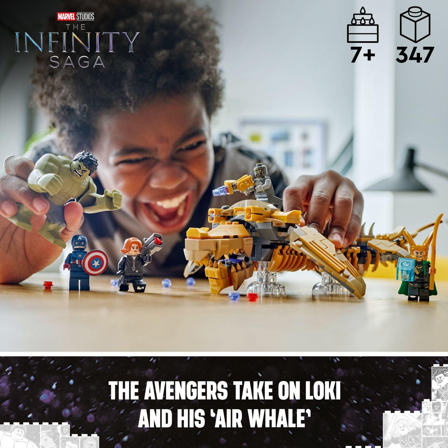 LEGO Marvel The Avengers vs. The Leviathan Superhero Toy, Building Set for Kids with Hulk Action Figure Plus 4 Marvel Minifigures, Avengers Birthday