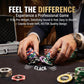HEITOK Casino Poker Set with Numbered Chips 500-Piece for Card Board Game, 11.5g with Playing Cards Waterproof for Texas Hold'em, Blackjack Gambling