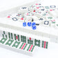AzulHome Chinese Mahjong Game Set, 144 Large Melamine Mahjong Tiles (1.57'', Ivory) with 4 Dices and One Storage Bag, Complete Traditional Mahjong