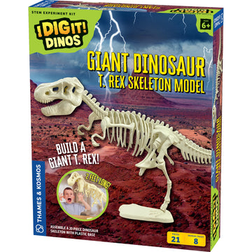Thames & Kosmos Giant Dinosaur: T. Rex Skeleton Model | STEM Activity | Build a 26-in Long T. Rex Skeleton | Explore Paleontology & Learn Fun Dino