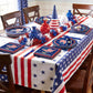 100 Pcs 250th Anniversary Party Supplies - Serves 25, Red White Blue Disposable Tableware, Includes Paper Plates, Napkins, Plastic Forks for 1776-2026