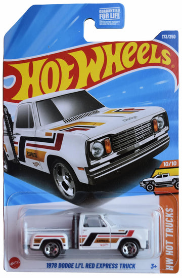 Hot Wheels 1978 Dodge Li'l Red Express Truck, HW Hot Trucks 10/10 [White] 173/250