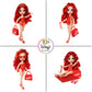 Rainbow High Swim & Style Ruby, Red 11" Fashion Doll with Shimmery Wrap to Style 10+ Ways, Removable Swimsuit, Sandals, Fun Play Accessories. Kids Toy