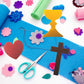 First Holy Communion Banner Kit Arts and Crafts for Catholic Children, DIY Sunday School Church Activity with Felt and Glitter Pens, 16 Inch