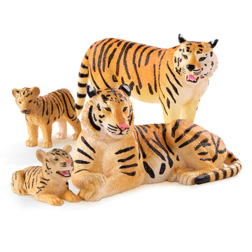 Terra by Battat Tiger Family Animal Figures, 4-Piece Safari Set, Animals