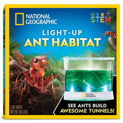 National Geographic Light-Up Ant Habitat Kit for Kids with Magnifiers