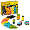 LEGO Classic Creative Neon Colors Fun Brick Box Set 11027, Building Toy to Create a Car, Pineapple, Alien, Roller Skates, and More, Hands-on Learning
