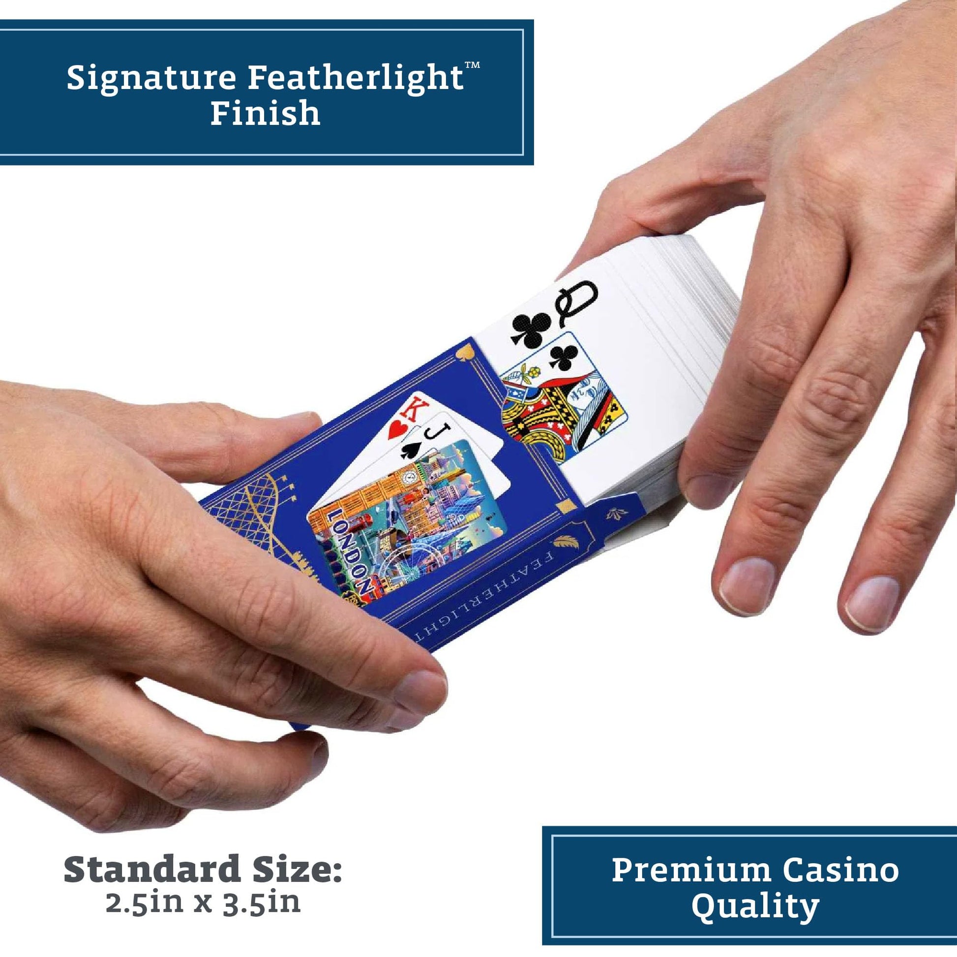 Boardwalk Puzzles Premium Featherlight Unique Playing Cards, Fun Themed Deck for Home and Travel | London