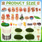 48 Pcs Mini Capybara Figures Set Cute Capybara Figurine Mini Resin Capybaras Resin Animals Toys Miniature Figurines Capybaras Cake Toppers for Garden
