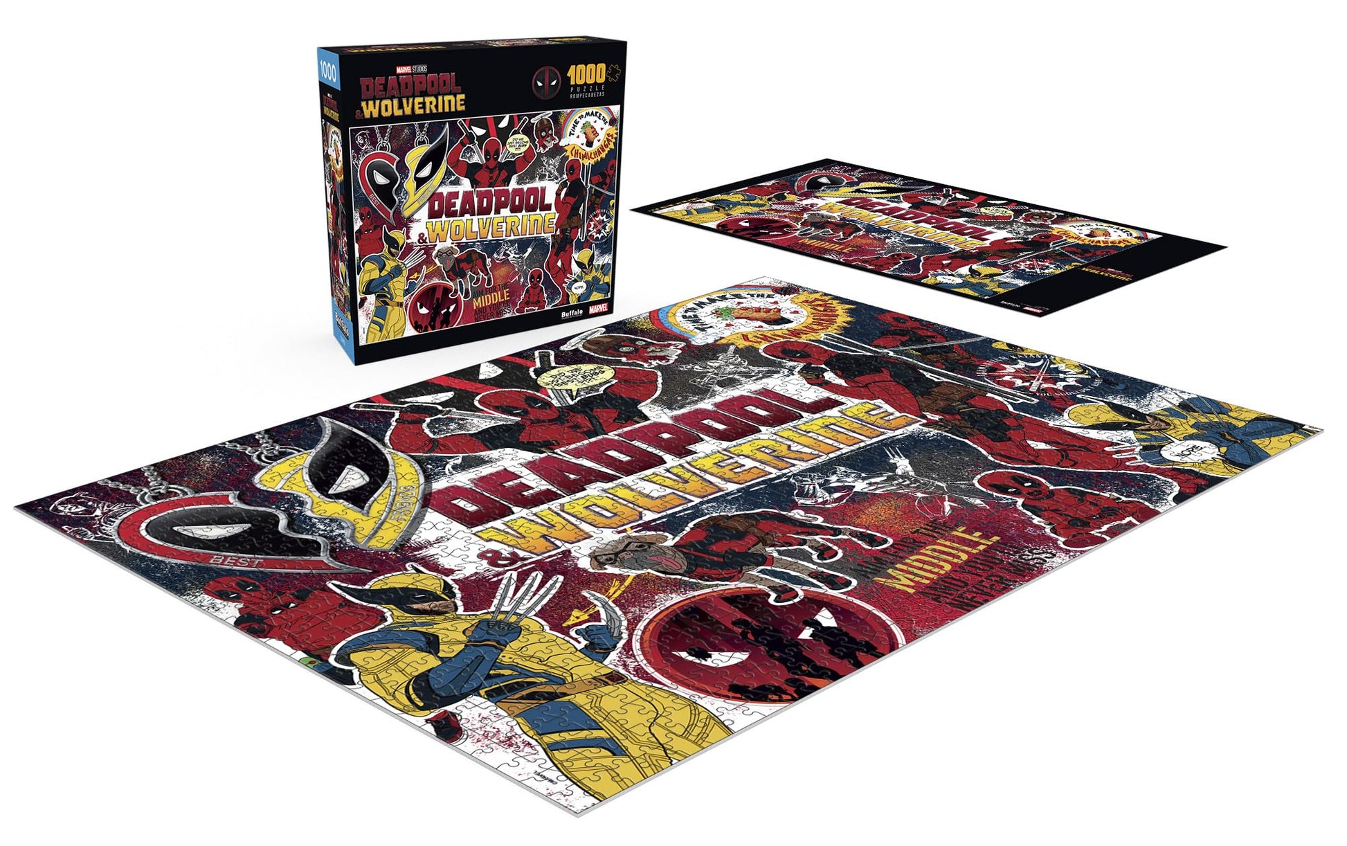 Buffalo Games - Marvel - Deadpool & Wolverine - 1000 Piece Jigsaw Puzzle for Adults -Challenging Puzzle Perfect for Game Nights - Finished Size is