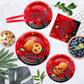 Red Spider 4th Birthday Party Supplies, Spider Web Birthday Plates Set Include Paper Plates, Napkins, Forks for Spider Themed Party Favors