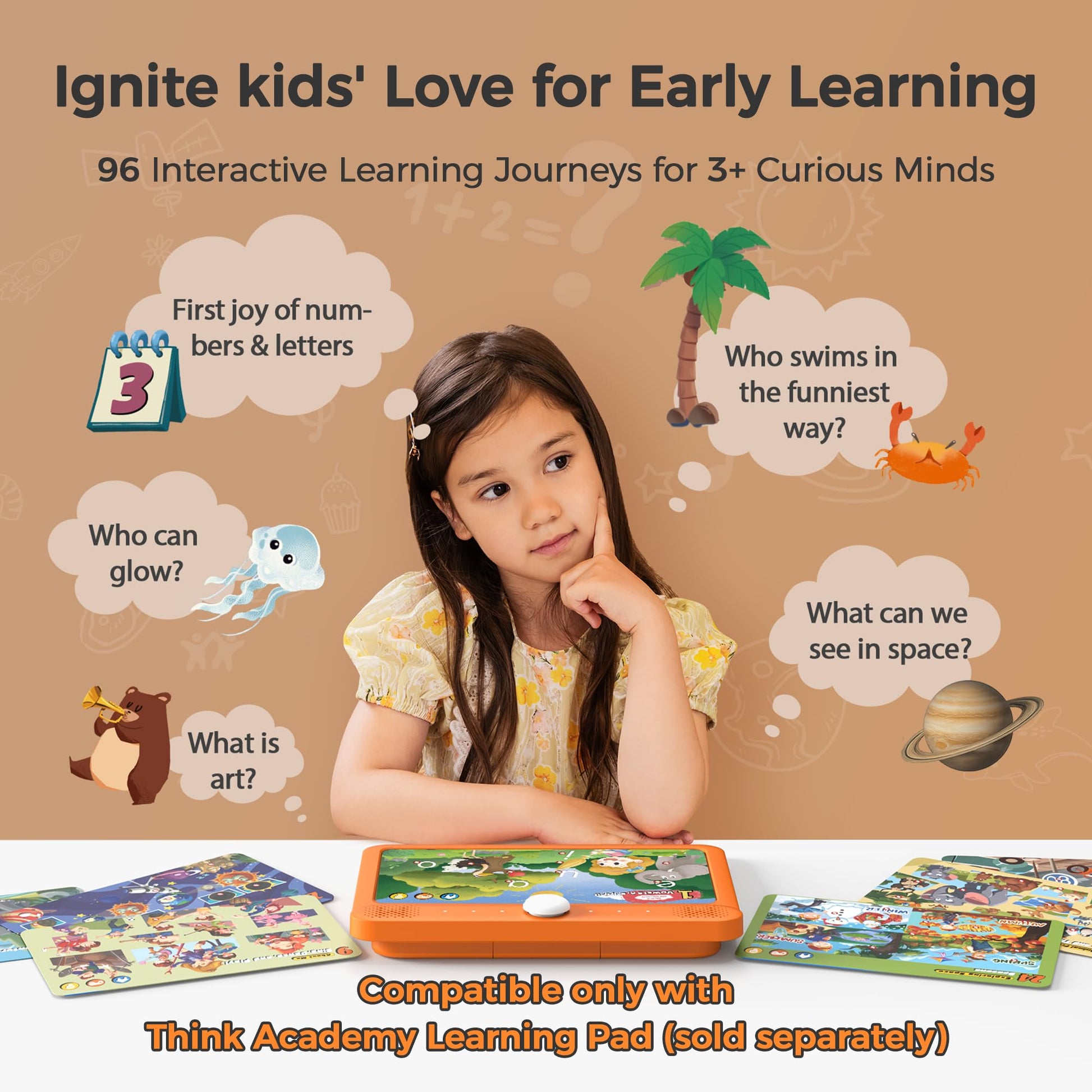 Think Academy Level 1 Flash Cards for Kids Ages 3+