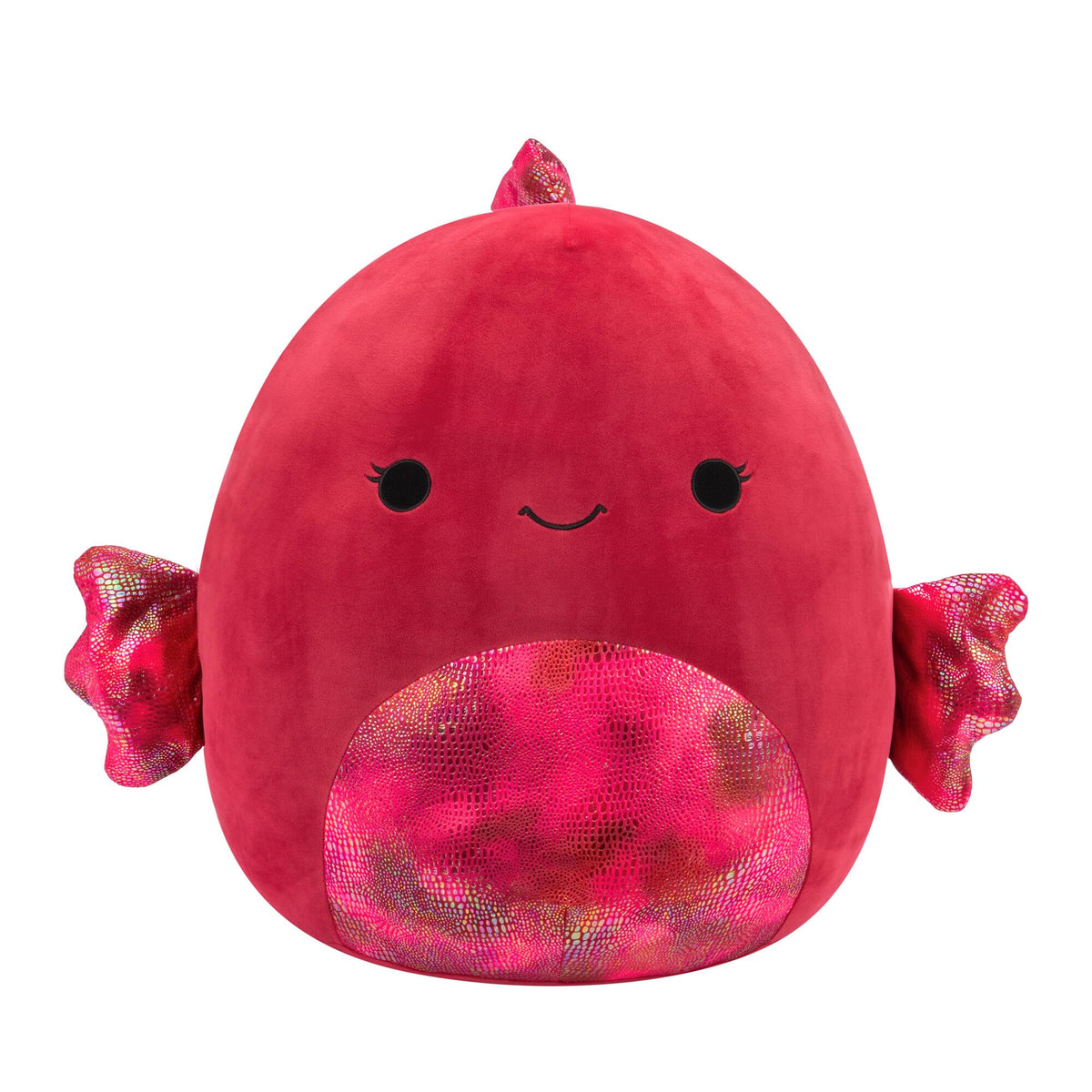 Squishmallows Original 20-Inch Barella Raspberry Betta Fish with Shiny Textured Fins - Official Jazwares Jumbo Plush