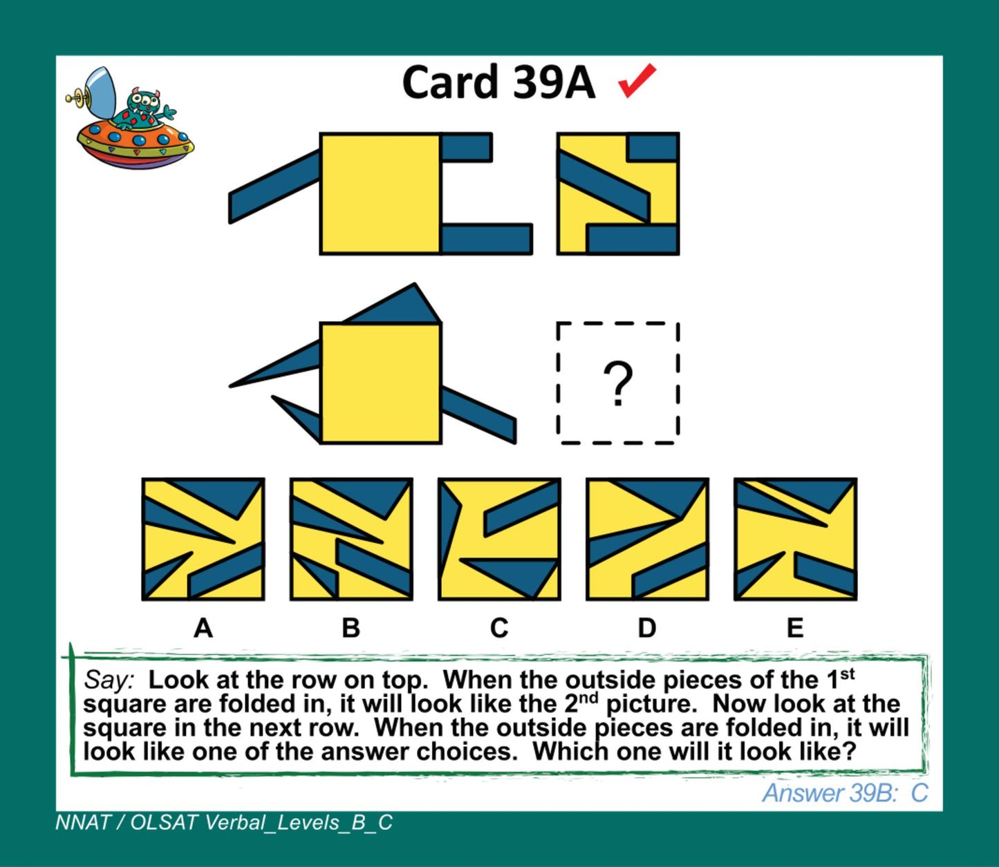 TestingMom.com NNAT and OLSAT Test Prep Flash Cards - NYC Gifted and Talented - Grade 1 (Level B) - Grade 2 (Level C) - 140+ Practice Questions - Tips