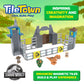 Tile Town Jurassic World Gate Escape Magnetic Tiles Set, 84 Piece Interactive Dinosaur STEM Toys Playset, Magnetic Animal Tiles for Kids Ages 3-6