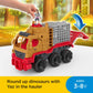 Fisher-Price Imaginext Jurassic World Camp Cretaceous Dinosaur Hauler & Yaz Figure and Vehicle Set for Preschool Kids Ages 3 to 8