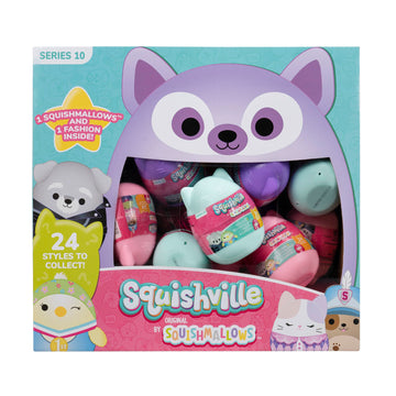Squishmallows Squishville Series 10 Mini Mystery Plush (24 Pack) Value Pack Official Jazwares Plush - Collectible Soft & Squishy Bulk Blind Capsules