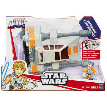 STAR WARS Galactic Heroes Snow Speeder Vehicle with Luke Skywalker