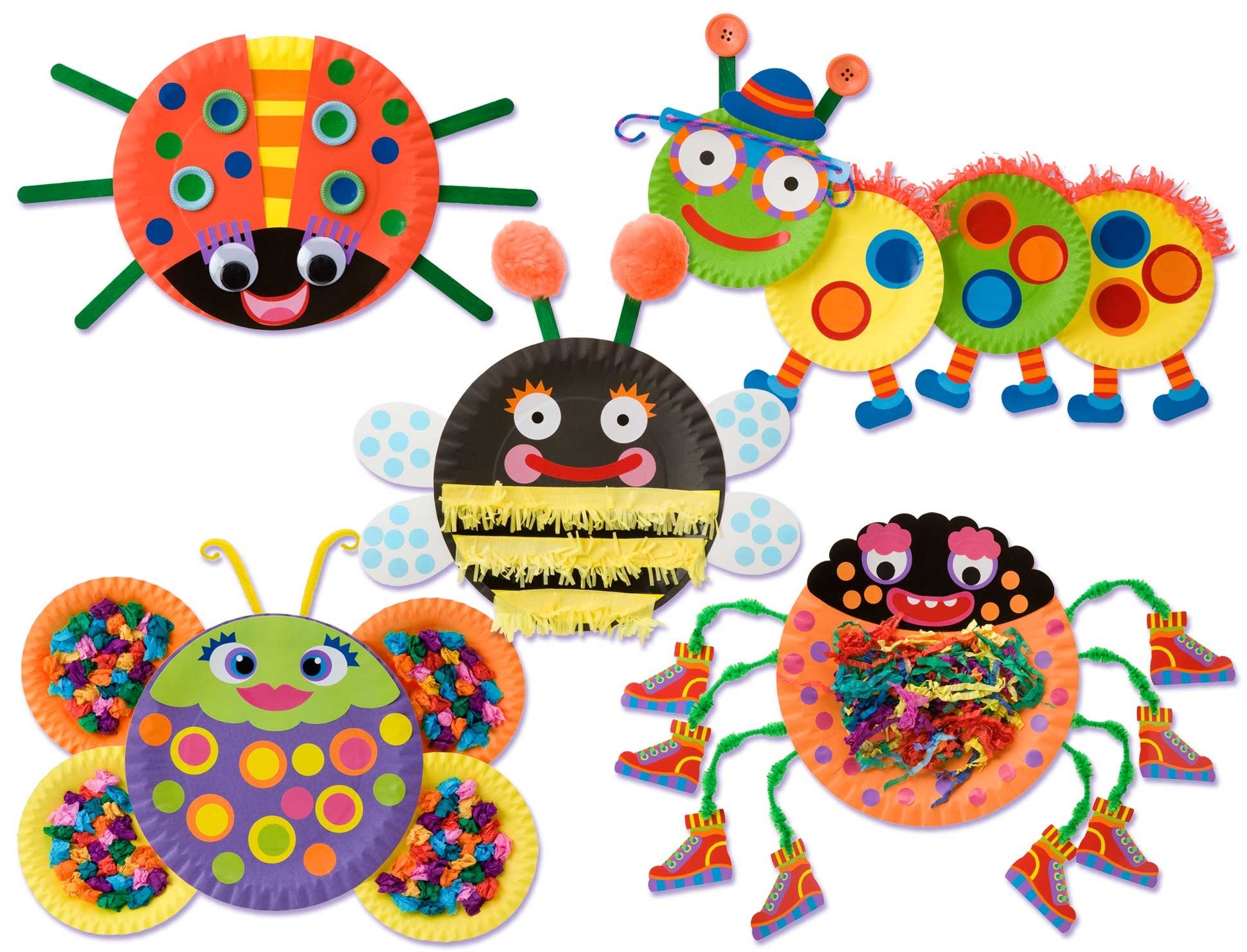Alex Little Hands Paper Plate Bugs Kids Toddler Art and Craft Activity