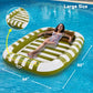 Pool Wave Inflatable Pool Lounger Floats, 80" x 66" Large Tanning Bed for Adult Kids, Outdoor Sun Bathing Floating Blow up Raft W/Pillow, Spray Water