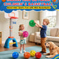LAO XUE 6 Pack Mini Basketball Set with Pump,6 Inch Inflatable Balls