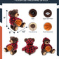 DolliBu Brown Bear Stuffed Animal with Basketball Plush - Super Soft Huggable Bear with Red Plaid Hoodie, Plush Toy Wildlife Gift for Kids and Adults