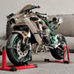 HTLNUZD 1/6 Scale H2R Alloy Diecast Motorcycle with Sound & Light Features High Gloss Spray Finish Rubber Tires Premium Collectible Gift (Diamond