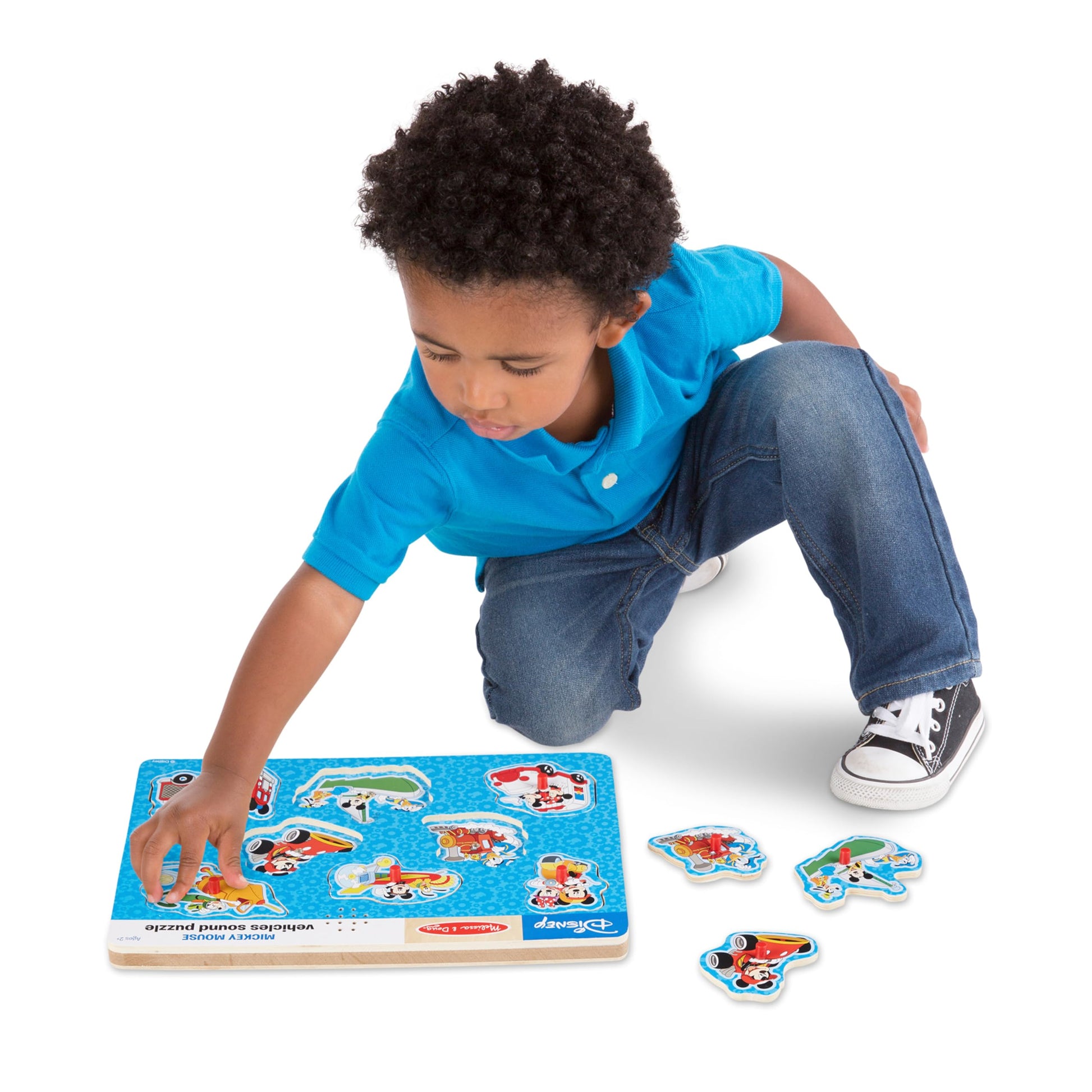 Melissa & Doug Disney Mickey Mouse and Friends Vehicles Sound Puzzle (8 pcs)
