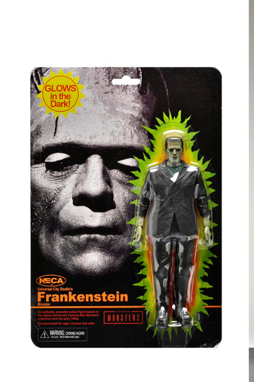NECA Universal Monsters - 7” Scale Action Figure - Retro (Glow in the Dark) Frankenstein