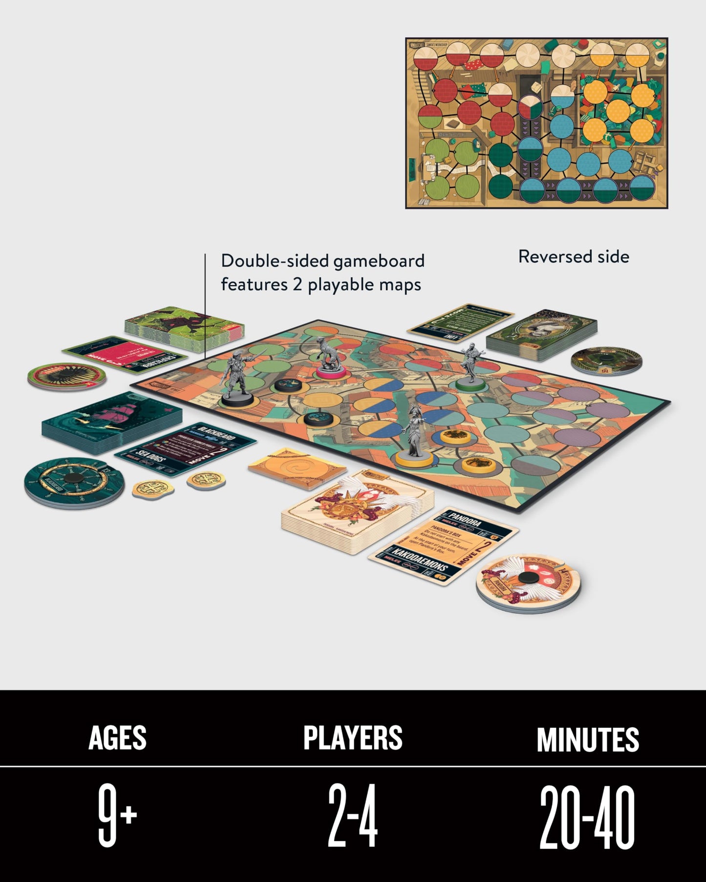 Restoration Games Unmatched Battle of Legends Vol 3 - Strategy Board Game for 2 to 4 Players - Expansion with 4 New Heroes and Battlefields - 20-40