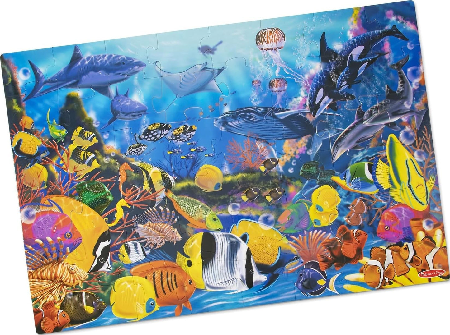 Melissa & Doug Underwater Ocean Floor Puzzle, 48 pc Jumbo Jigsaw Puzzle, Educational Screen Free Activity for Toddler, Preschoolers and Kids Ages 3+