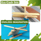 Eco Craft Stix 6" Jumbo Wooden Craft Sticks - Pack of 500ct. Includes a Bonus Gift. Great For Kids Classroom Arts Supplies.