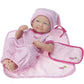 JC Toys Baby Doll Washable and Reusable Eco Diapers 4 Pack Fits Dolls 14 to 18 inch in Pink/White/Grey