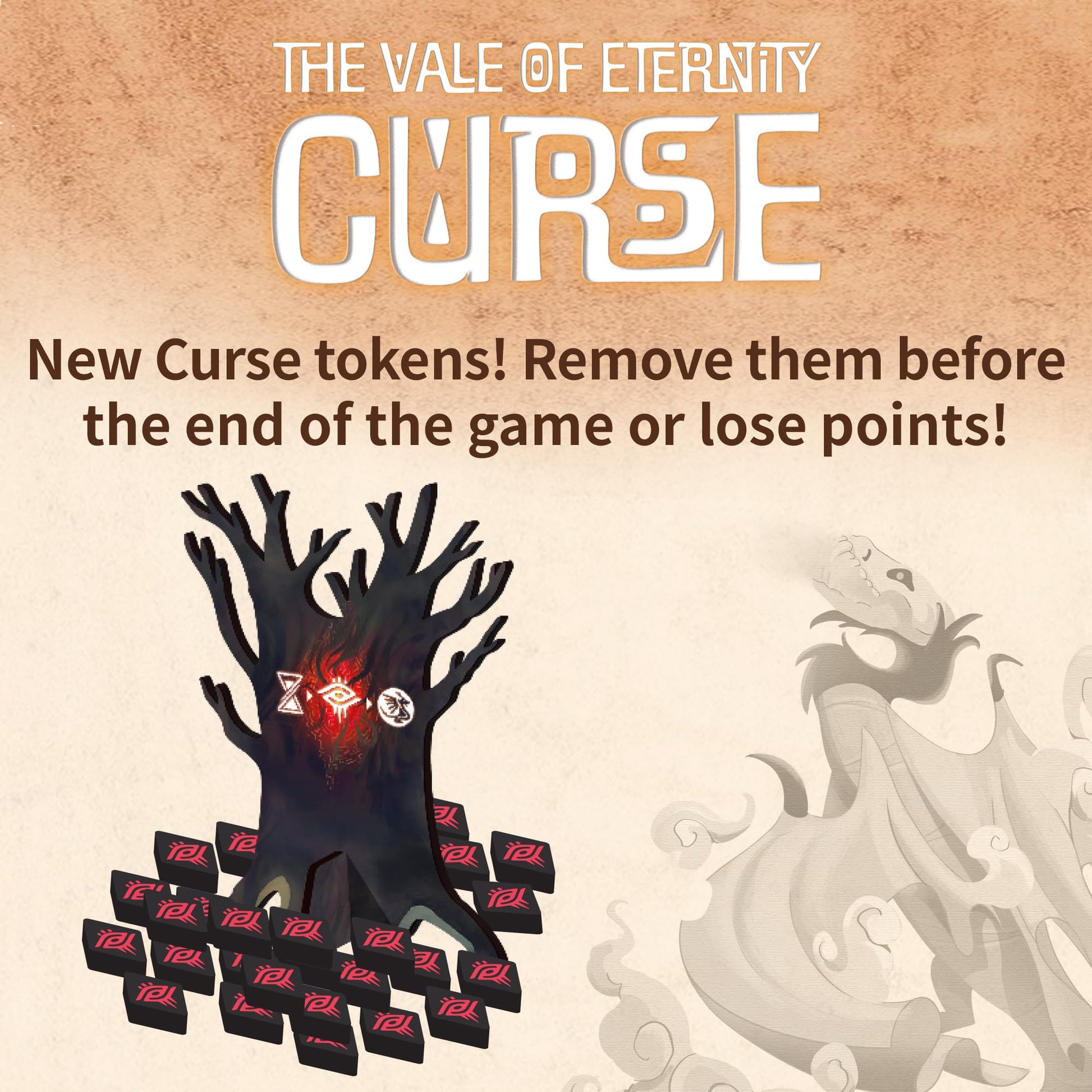 Renegade Game Studios Vale of Eternity Curse Expansion, Fantasy Board Game, Card Drafting, Asymmetric Abilities, 2-4 Players, Ages 14+