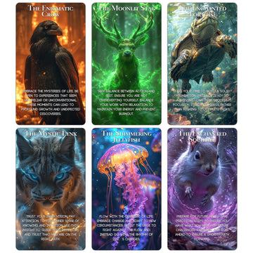 ZZBUY Animal Spirit Oracle Cards, 54 Animal Totems Oracle Deck with Meanings on Them Enhance Spiritual Awareness