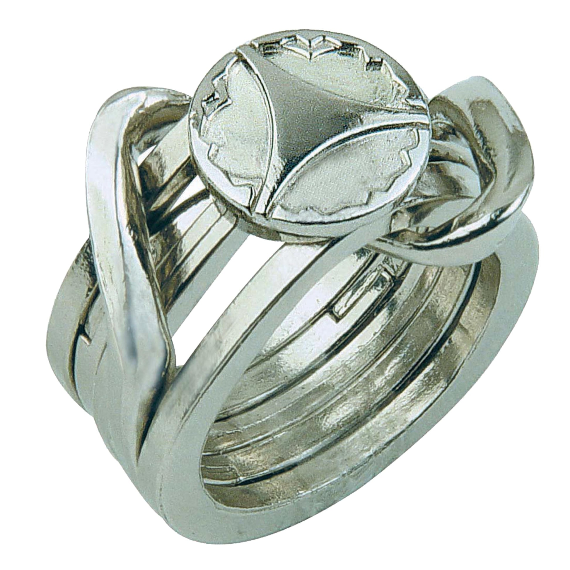 BePuzzled | Ring Hanayama Metal Brainteaser Puzzle Mensa Rated Level 5, for Ages 12 and Up