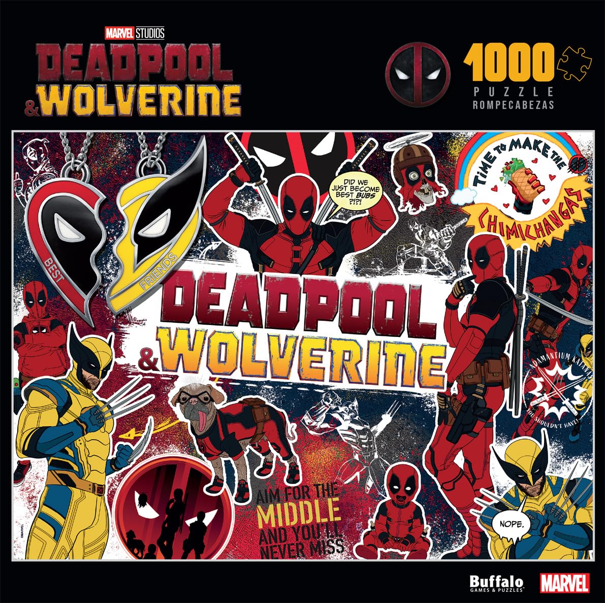 Buffalo Games - Marvel - Deadpool & Wolverine - 1000 Piece Jigsaw Puzzle for Adults -Challenging Puzzle Perfect for Game Nights - Finished Size is