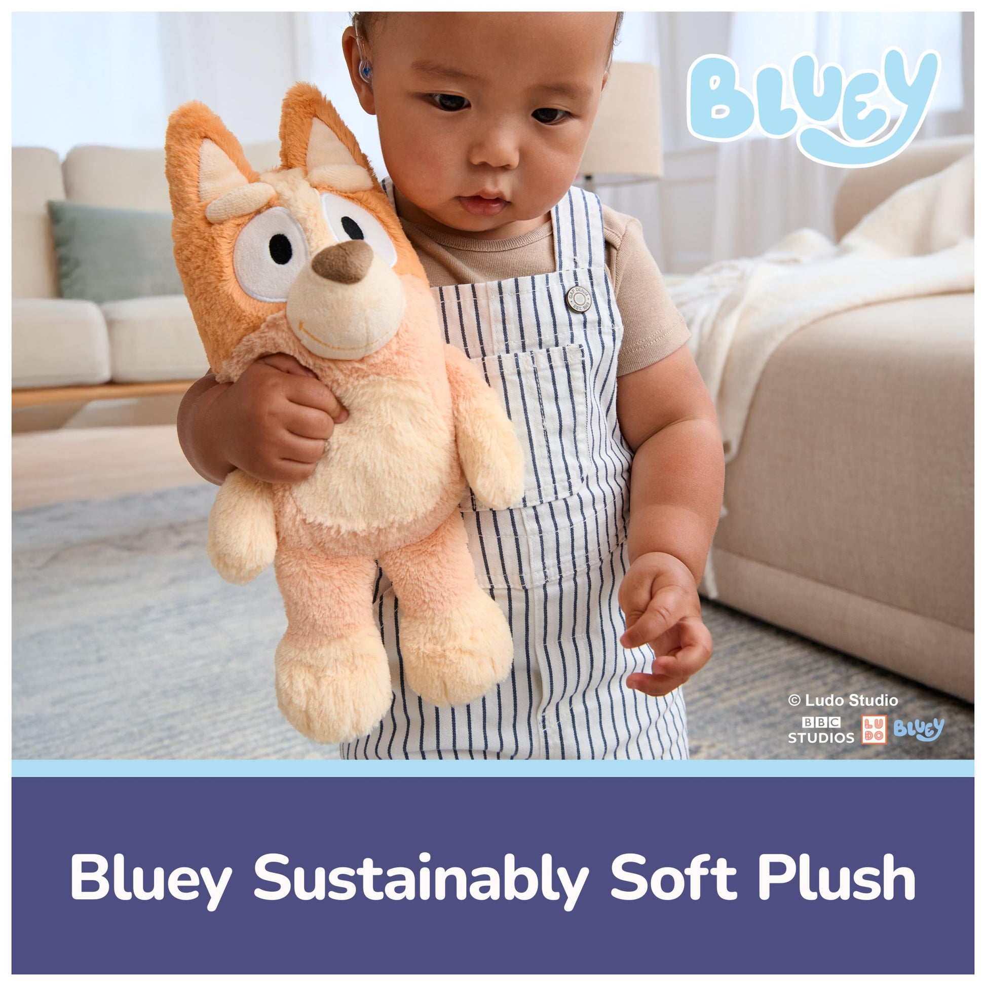 GUND Bluey Sustainably Soft Bingo 13-Inch Plush Toy, Ages 0+