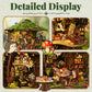 qpdbookpd DIY Book Nook,Buchstütze Aus Holz und 3D-Puzzle mit LED-Licht, bastelset Erwachsene?mini Book Nook,Weihnachten Geburtstag Geschenke(Forest