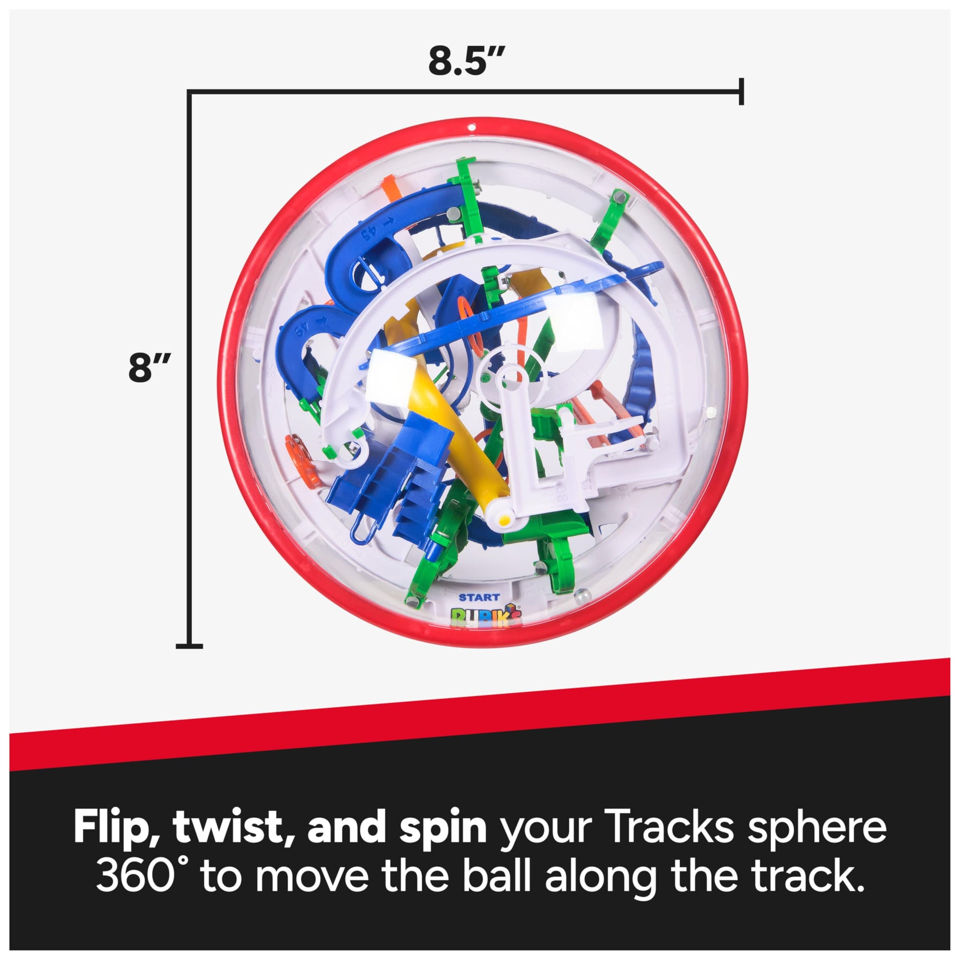 Rubik's Cube Tracks 125, 3D Puzzle Game and Maze with 125 Obstacles, Relaxing Toy that is a Challenge for the Mind, for Children Aged 8 and Up