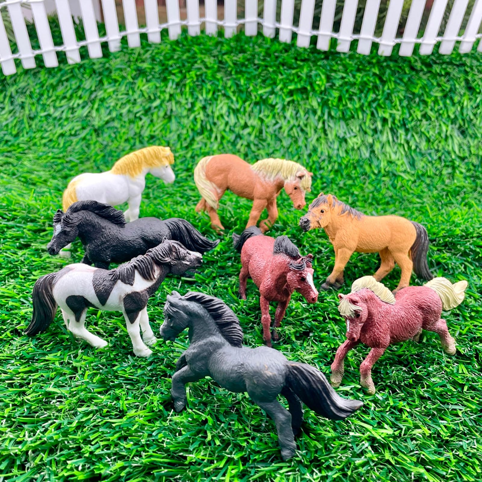 Safari Ltd. Ponies TOOB - 8 Figurines: Dartmoor, Highland, Fell, Welsh, Quarter, Shetland, Chinoteague, Exmoor Pony - Educational Toy Figures