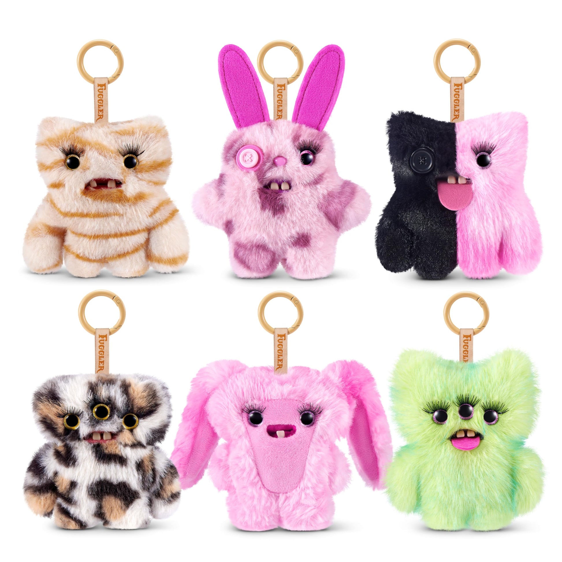 Fuggler Baby Baddies Fugg 5 Inch Plush Collectible Toy (6 Pack) by ZURU Featuring Funny Ugly Monster Design with Fierce Attitude, Bold Details,