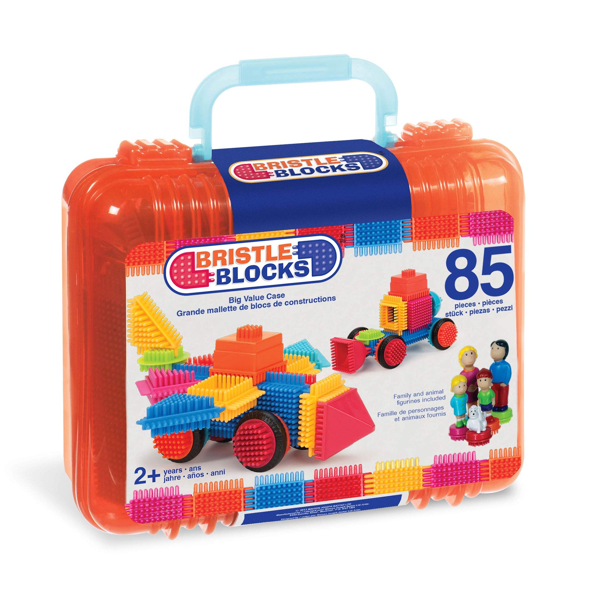 Battat - Bristle Blocks - STEM Interlocking Building Blocks - 85 Pieces Playset - Reusable Storage Bin - Developmental Toys for Toddlers & Kids - 2+