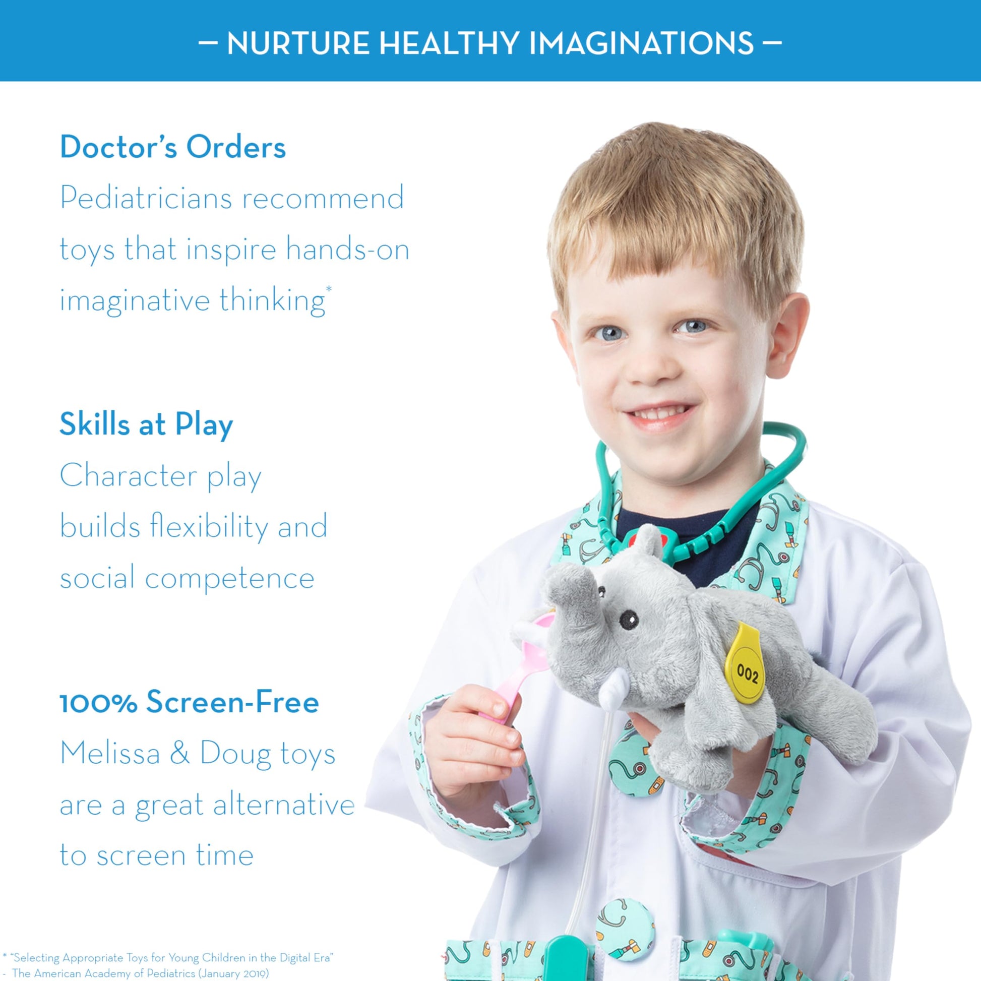 Melissa & Doug Doctor Role Play Costume Dress-Up Set (7 pcs)