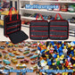 99-Capacity Toy Car Carrying Case, Portable Storage Organizer Bag Compatible with Hot Wheels/Matchbox 1:64 Scale Diecast Cars, Large Travel Tote for